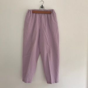 Lavender linen blend pants